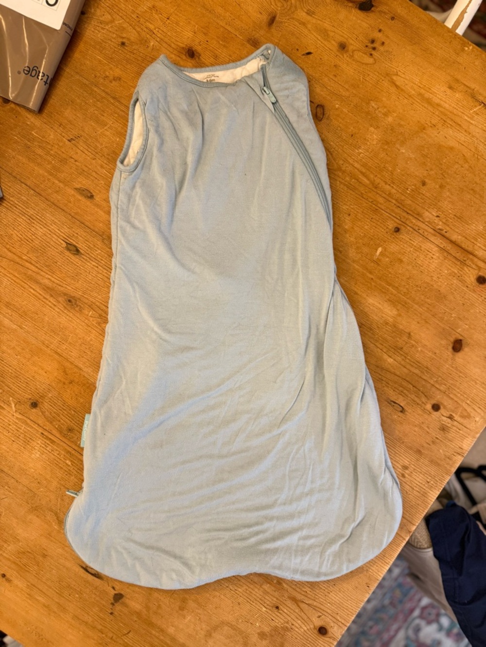 Love to Dream Pale Blue Baby Swaddle Sack with Front Zipper